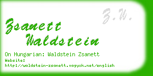 zsanett waldstein business card